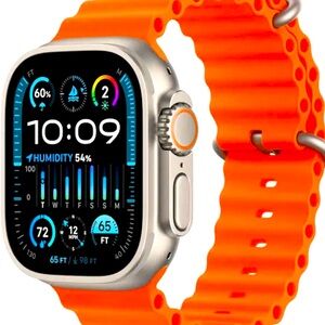 Smart Wearable with Orange Band